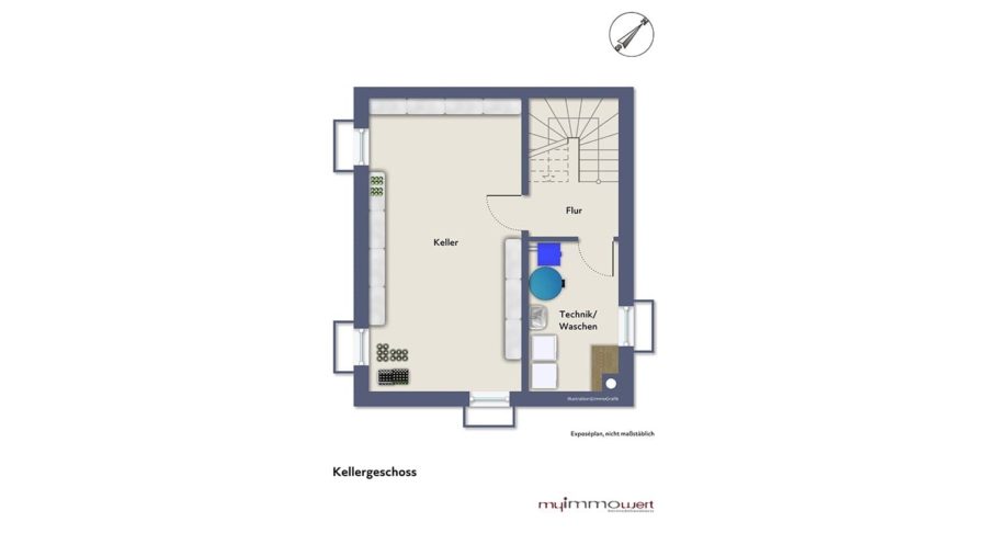 Familientraum! Schöne Neubau Doppelhaushälfte in sehr ruhiger Wohnlage zu vergeben! - Kellergeschoss