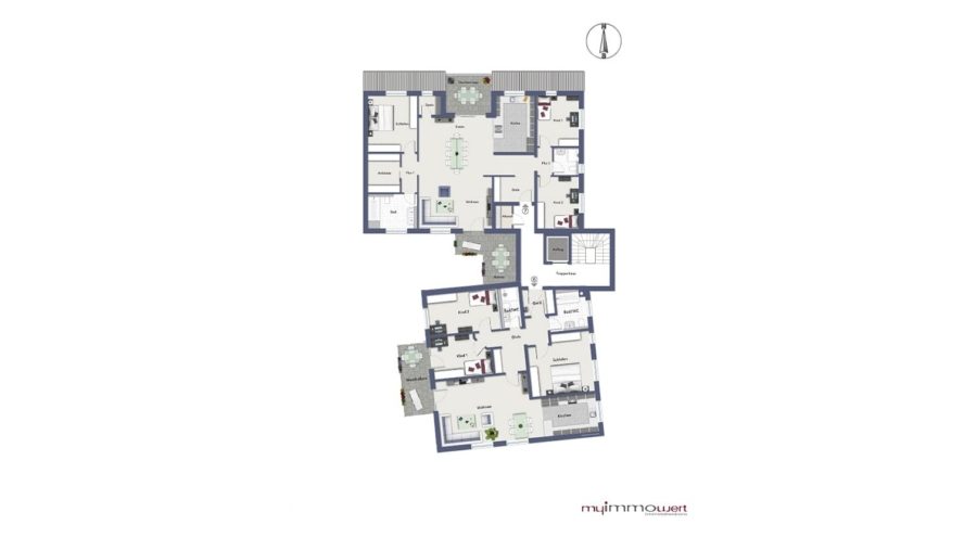 Für Gartenliebhaber! Exklusive 4-Zimmer-Gartenwohnung im Zentrum von Eichenried zu vergeben! - Geschossplan Dachgeschoss