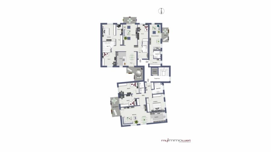 Für Gartenliebhaber! Exklusive 4-Zimmer-Gartenwohnung im Zentrum von Eichenried zu vergeben! - Geschossplan 1. Obergeschoss
