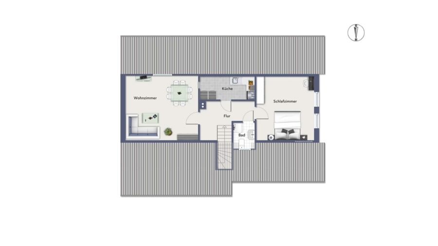 Platz für die ganze Familie! Schöne renovierungsbedürftige Doppelhaushälfte in idyllischer Wohnlage - Dachgeschoss