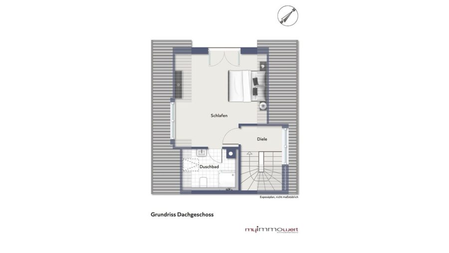 Modernes Familiendomizil! Exklusive Neubau Doppelhaushälfte in sehr ruhiger Wohnlage zu vergeben! - Dachgeschoss