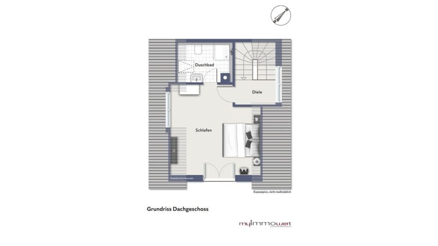 Platz für die ganze Familie! Exklusive Neubau Doppelhaushälfte in sehr ruhiger Wohnlage zu vergeben - Dachgeschoss