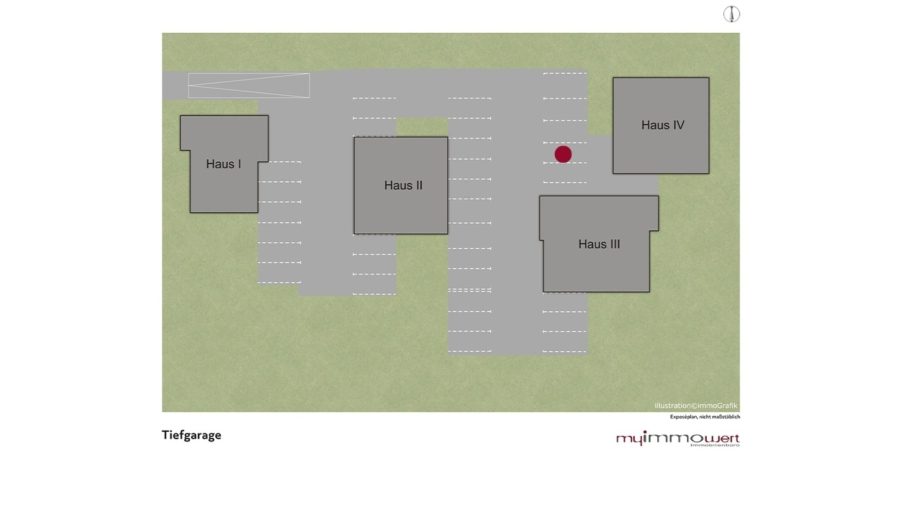 Schöne moderne 2-Zimmer-Gartenwohnung im Herzen von Hallbergmoos zu vergeben! - Grundriss Tiefgarage